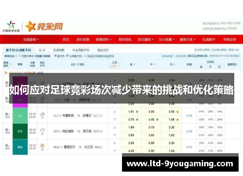 如何应对足球竞彩场次减少带来的挑战和优化策略